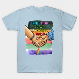 Unique minds shine: advocate, educate, support autism awareness T-Shirt